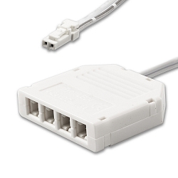 Distribuidor MiniAMP 2 polos, blanco