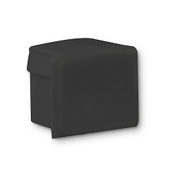 Accessory for profile SURF10 - endcap (1 pc.), EC81B, black, closed