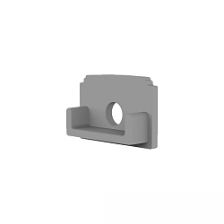 Tapa final T-PROFILE - E201 con orificio para el cable, gris