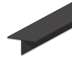 Perfil en T T 12, negro
