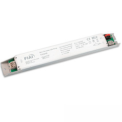 Transformador PWM 24VDC SELV, 0-60W, ULTRASLIM, PUSH/DALI-2 controlable por DALI, constante de voltaje, estrecho