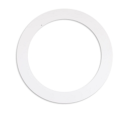 Adaptador INNER Ø 20.1CM / OUTER Ø 28.7CM redondo, con ballestas, perforado, blanco