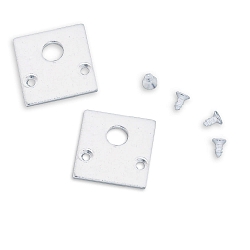Tapa final TRACK48 SURFACE FLAT plano, versi�n de montaje en superficie, juego de 2, blanco