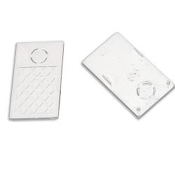 Tapa final TRACK48 DRYWALL juego de 2, blanco