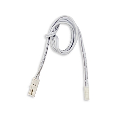 Adaptador MINIAMP POLE-CHANGER MALE-FEMALE con enchufe, 2 polos, blanco