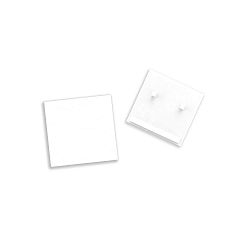 Tapa final TRACK48 FLAT H25 2 piezas, con tapa, blanco