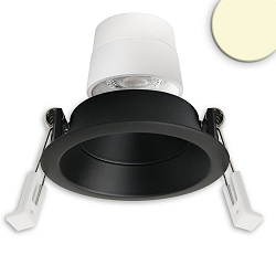 Proyector empotrado BACK68 giratorio IP20, negro regulable