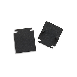 Tapa final TRACK48 FLAT H25 2 piezas, con tapa, negro