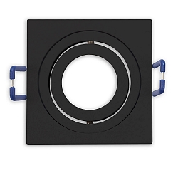 Marco empotrable MR11/GU10 MINI SPOT angular, giratorio, negro