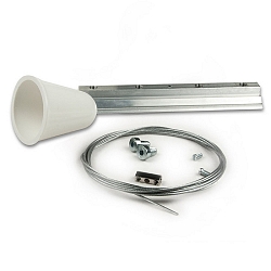 Accesorio Suspensión por cuerda CLASSIC SURFACE mecánico, 1 pieza, con baldaquino, acero inoxidable 200cm