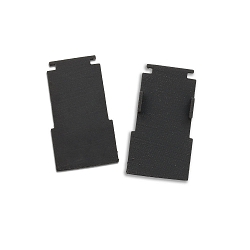 Tapa final TRACK48 FLAT H25 2 piezas, con tapa, negro