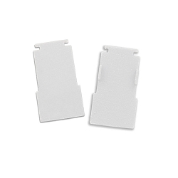 Tapa final TRACK48 FLAT H25 2 piezas, con tapa, blanco