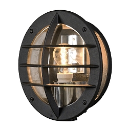 Luminaria de pared para exteriores ODEN con enchufe E27 IP23, �palo, negro