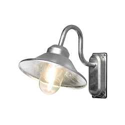Luminaria de pared para exteriores VEGA E27 IP44, acero, transparente
