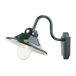 Luminaria de pared para exteriores VEGA E27 IP23, verde, transparente