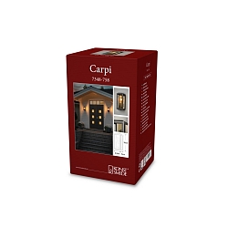 Luminaria de pared para exteriores CARPI E27 IP44, lat�n, negro regulable