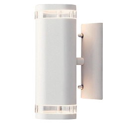 Luminaria de pared para exteriores MODENA Arriba-Abajo GU10 IP44, transparente, blanco