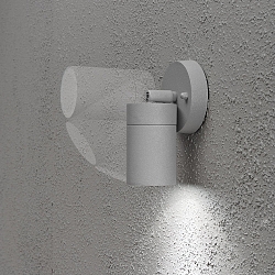 Luminaria de pared para exteriores MODENA giratorio GU10 IP44, gris, transparente