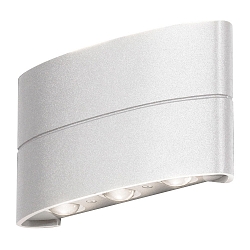 Luminaria de pared para exteriores CHIERI Arriba-Abajo IP54, transparente, blanco