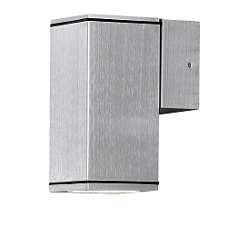 Luminaria de pared para exteriores MONZA GU10 IP44, aluminio eloxado, transparente
