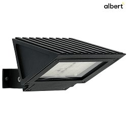 Outdoor LED Floodlight Type No. 2411, IP54, 32W 3000K 3200lm, swiveling, dimmable, cast alu / borosilicate glass, black matt