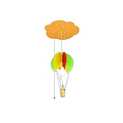 Luminaria colgante BALLONWOLKE KASPER E27 IP20, vistoso