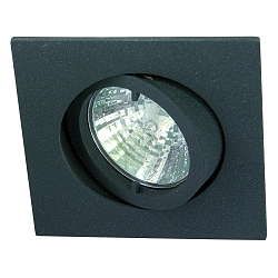 Luminaria empotrable para techos QUADRO MR16 - BAYONET angular, giratorio, sin enchufe IP20, grafito regulable