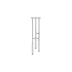 Luminaria colgante CANDLE TRIPLEX LED IP20, negro