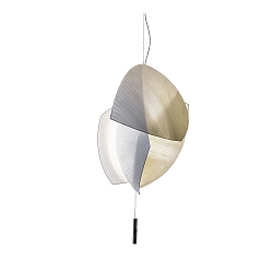 Luminaria colgante VOILES BIG LED IP20, cromo regulable