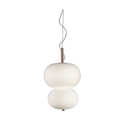 Luminaria colgante ILARGI DOBLE LAMP LED IP20, blanco regulable