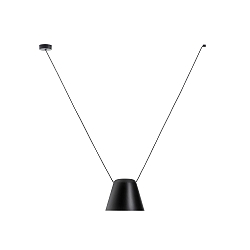 Luminaria colgante ATTIC V c�nico E27 IP20, negro