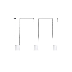 pendant luminaire ATTIC 3 3 flames E27 IP20, white