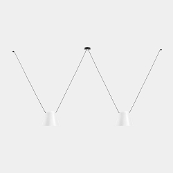 pendant luminaire ATTIC 2 2 flames, conical E27 IP20
