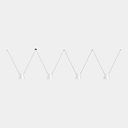 pendant luminaire ATTIC 4 4 flames, conical E27 IP20