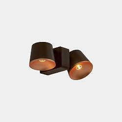 Luminaria de pared y techo DRONE DOUBLE LED de 2 llamas IP20, regulable