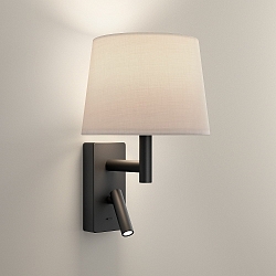 Luminaria de pared y techo METRICA SHADE READER E27 IP20, Pantalla excl, negro