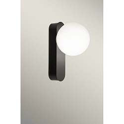 Luminaria de espejo PERLINA WALL IP conmutable IP44, negro 