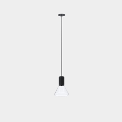 Luminaria colgante IRIS PENJANT TRIM IP23, negro regulable