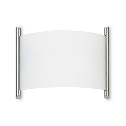 Luminaria de pared NIZA semicircular E27 IP20, n�quel, seda mate