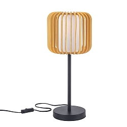 Luminaria de mesa VIVA E27 IP20, madera clara, negro