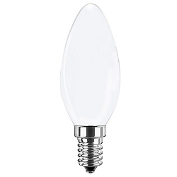 Filamento luminoso en forma de vela WHITE C35 E14 4,2W 470lm 4000K 320� CRI 80-89 