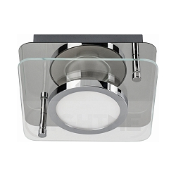 Luminaria de techo CHROMIA de 1 llama, regulable GU10, cromo, sat�n regulable