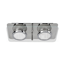 Luminaria de techo CHROMIA de 2 llamas, regulable GU10, cromo, sat�n regulable