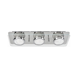 Luminaria de techo CHROMIA de 3 llamas, regulable GU10, cromo, sat�n regulable