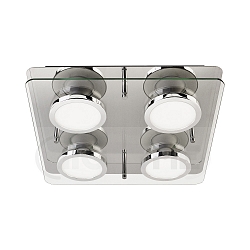 Luminaria de techo CHROMIA de 4 llamas, regulable GU10, cromo, sat�n regulable