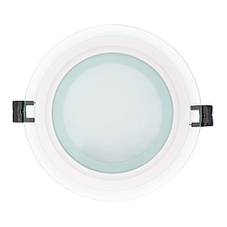 Panel de LED LED GLAS PANEL 160R DTW Dim-To-Warm, regulable 10W 50 - 850lm 2000 - 3000K 120� 120� CRI >80