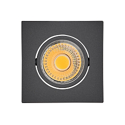 Luz downlight A 5068Q T FLAT angular, giratorio, regulable IP40, negro mate regulable
