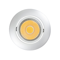 Recessed LED downlight A 5068 T FLAT, Ø 8.8cm, COB, 8W 4000K 38°, swivelling, matt chrome