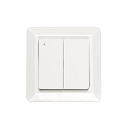 Bot�n doble, controlable por Bluetooth, brillante, blanco