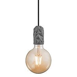 Luminaria colgante HANG E27 IP20, gris, mate, negro 